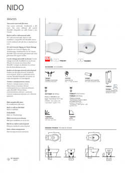 SCHEDA TECNICA BIDET NIDO 55X36